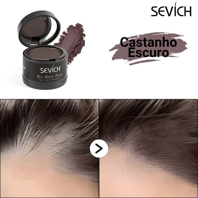 Pó Maquiagem para Cabelo a prova D'água - SEVÍCH