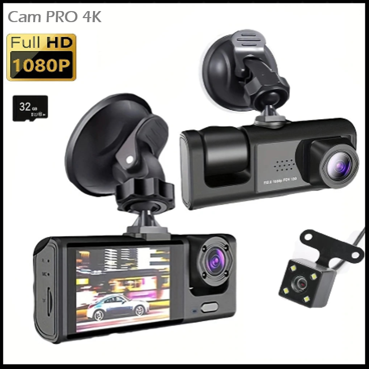 Cam PRO 360 4K - Câmera Completa para Carro