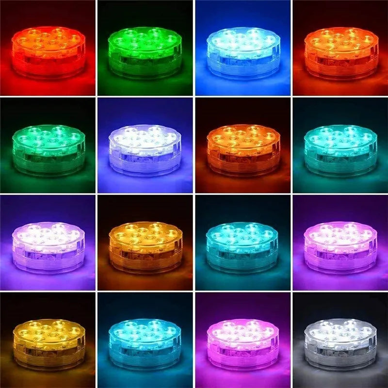 ACQUALUX ™ - Lâmpada LED Iluminação Piscina, Aquário, Jardim e Decoração - A Prova D'água e Controle Remoto